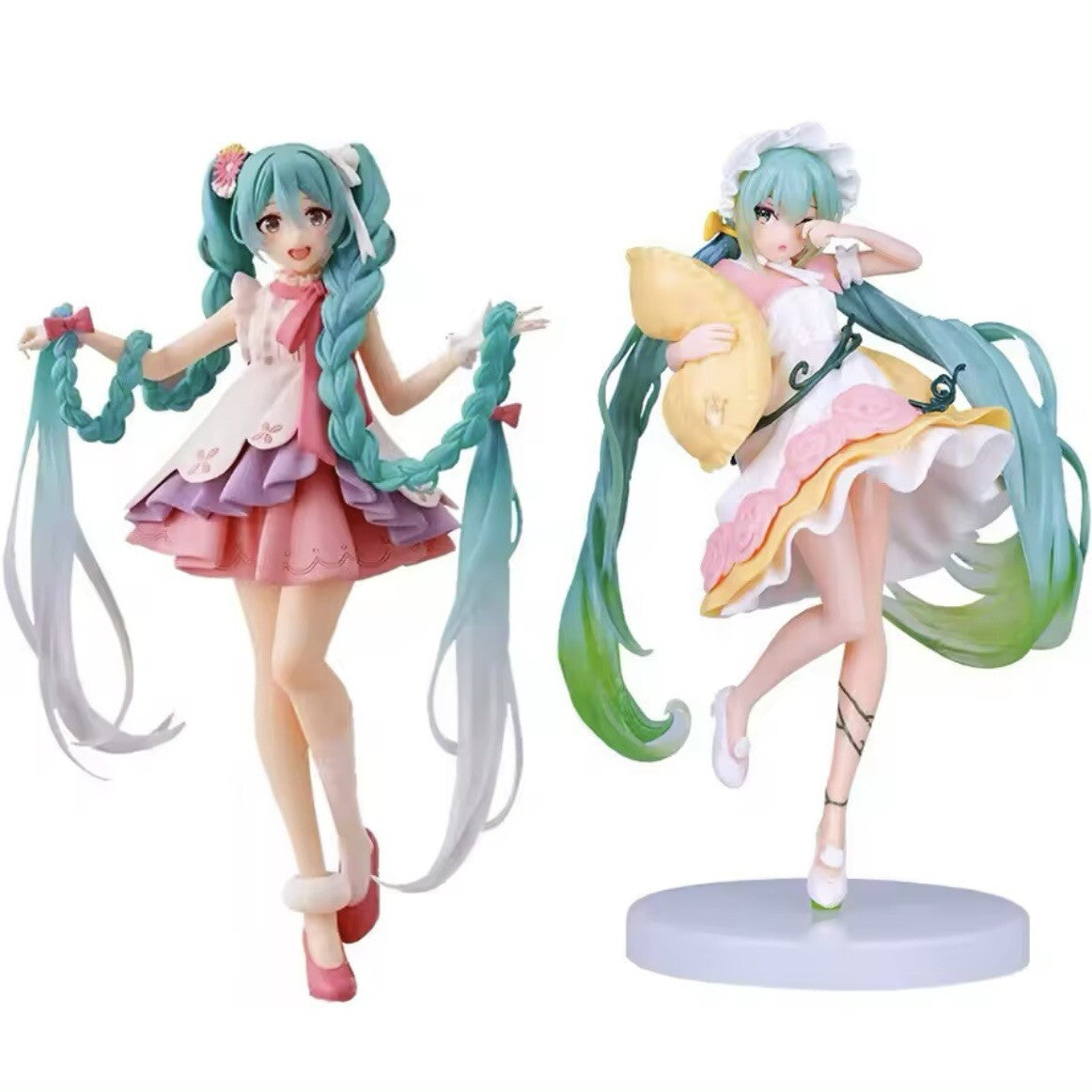 2 Action Figure Maid Vocaloid Hatsune Miku 20cm Statua Collezione Kawai Fortnite