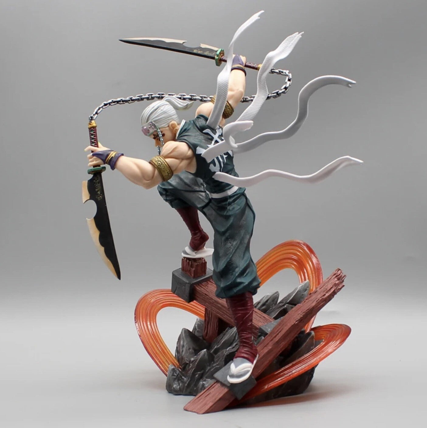 Action Figure Tengen Uzui Manga Demon Slayer 27cm new Statua Da Collezione Anime