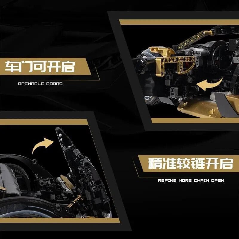 Lamborghini Sian Da Costruire Mattoncini Technic 2519 Pezzi Nero Nuova New