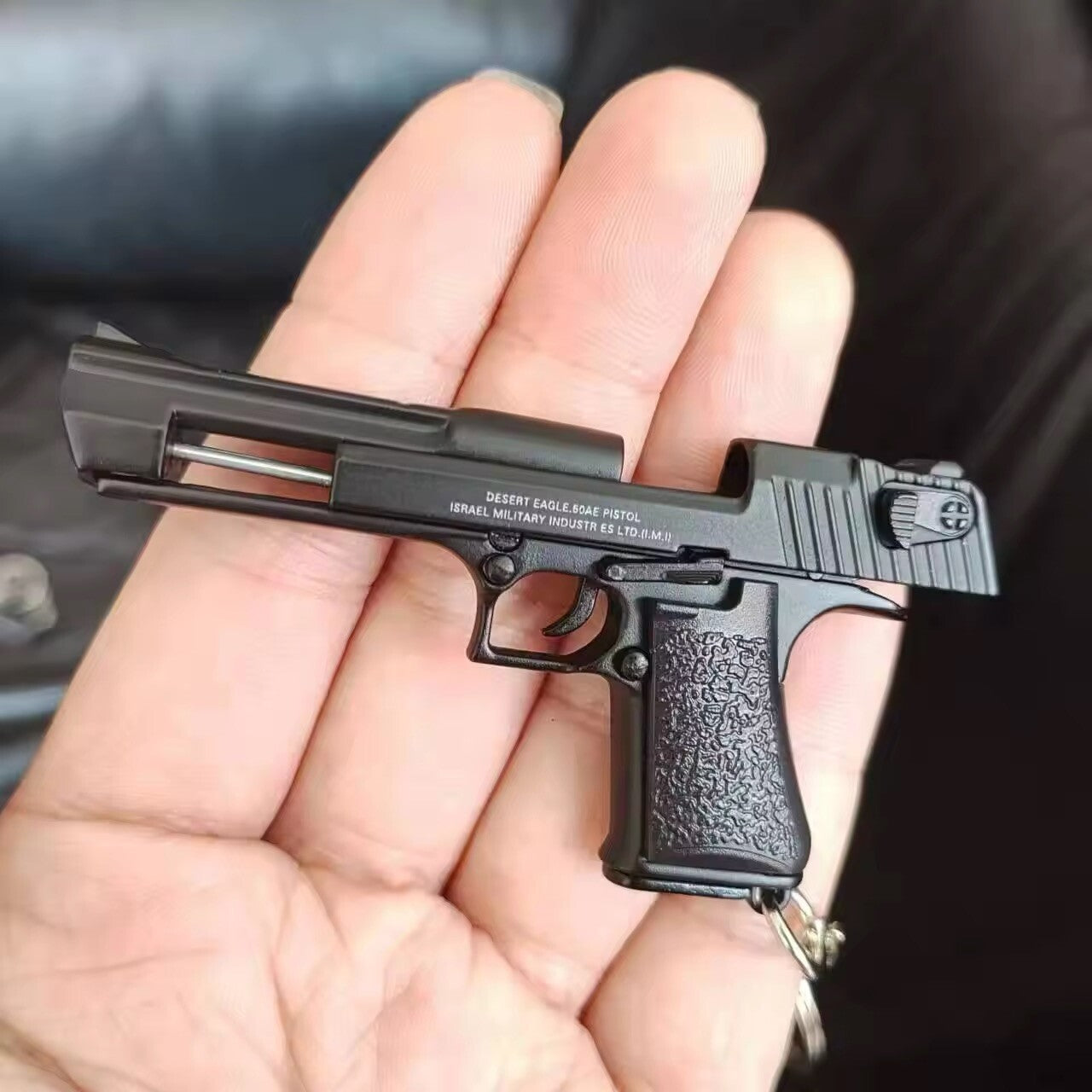 Mini Pistola Giocattolo Magnum Da Collezione Portachiavi metallo Scala 1:3 New