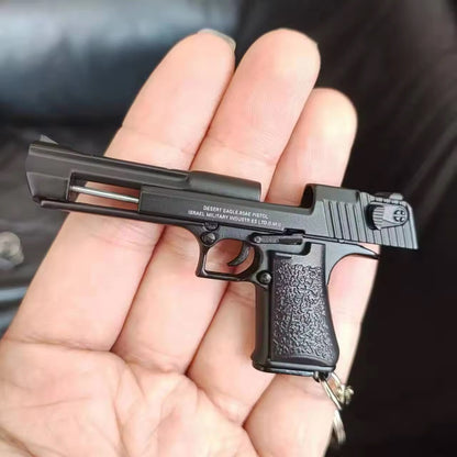 Mini Pistola Giocattolo Magnum Da Collezione Portachiavi metallo Scala 1:3 New