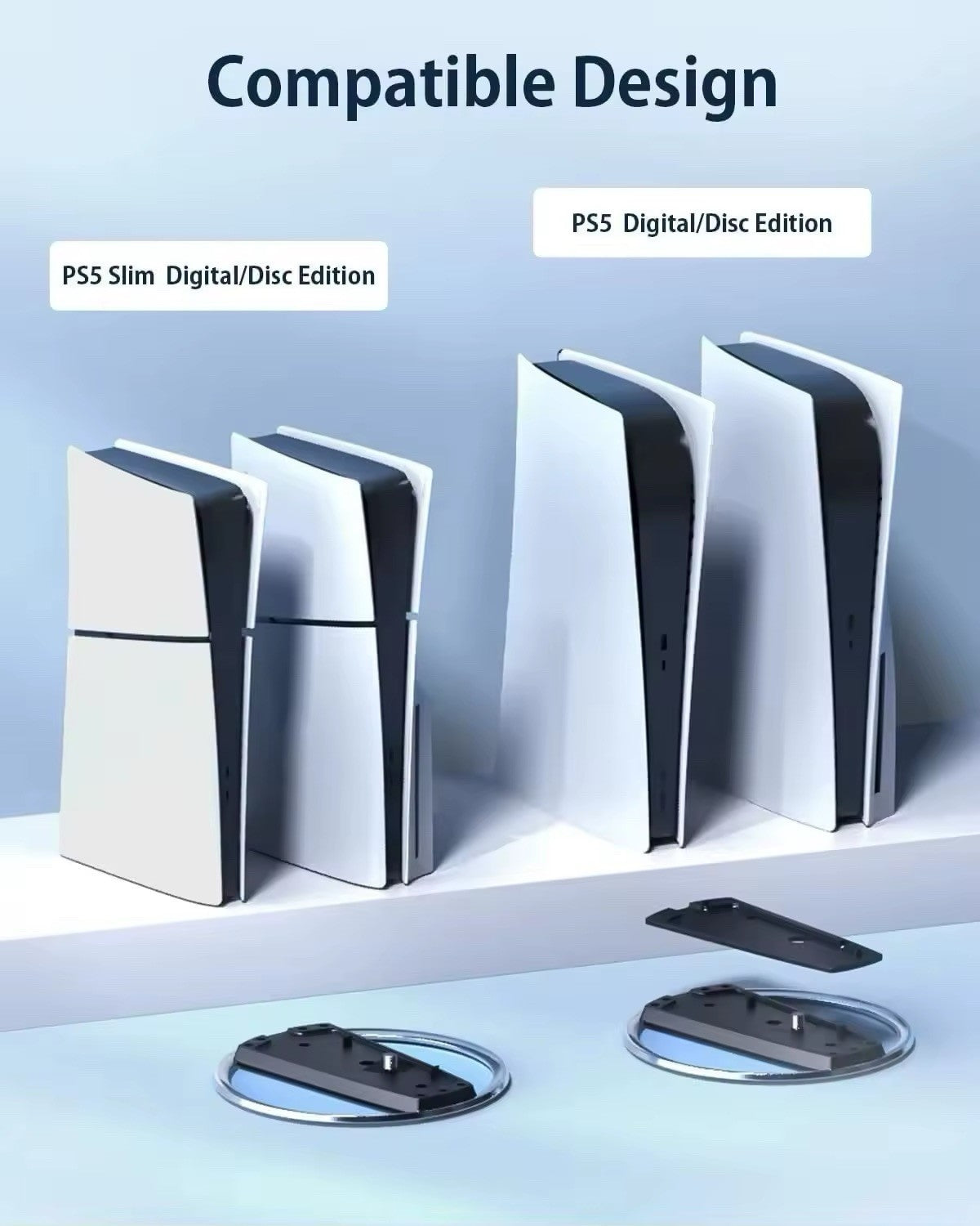Vertical Stand Base Per Console Playstation 5 Slim Pro Supporto Ps5 Sony Console