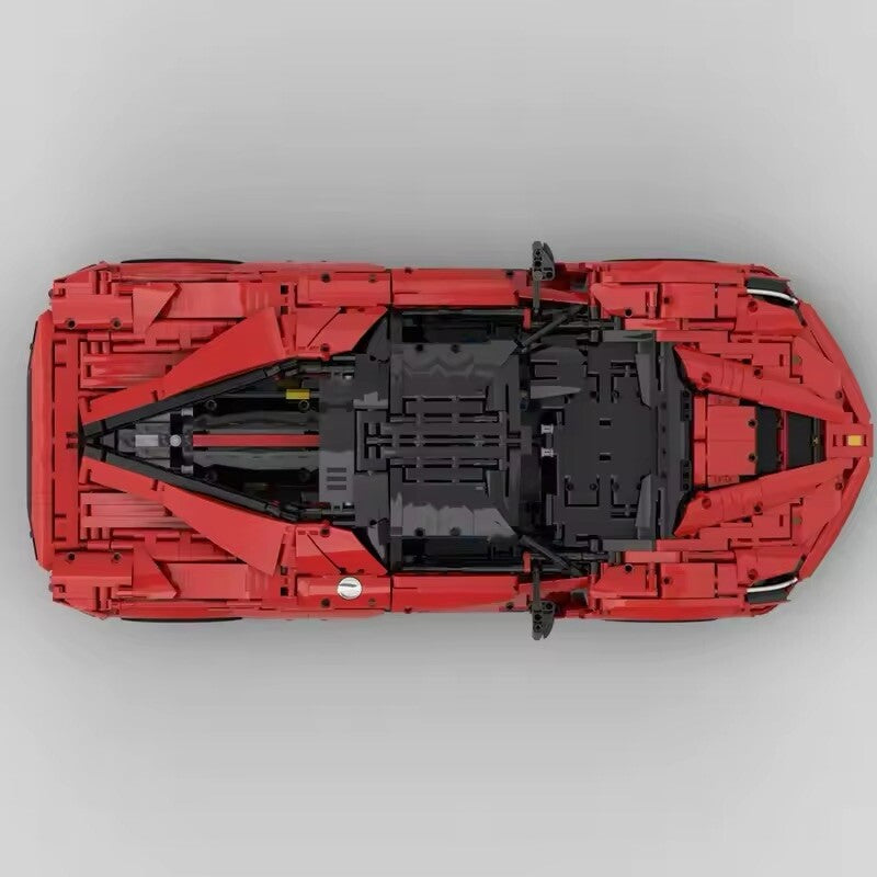 Ferrari La Ferrari Moc Costruire 3875 Pezzi Technic Scala 1:8 Mattoncini Rossa