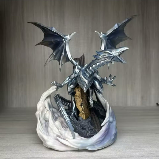 Yu-Gi-Oh Duel Monsters Drago Bianco Occhi Blu Action Figure 25cm Statua Collezio