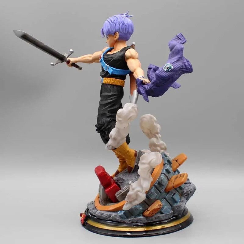 Action Figure Dragon Ball Z Trunks Con Spada 25cm Statua Da Collezione Anime
