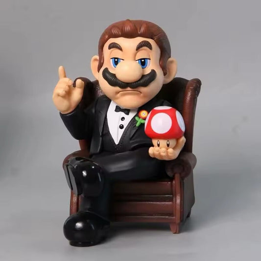 Action Figure Super Mario Bros Padrino Nintendo 16cm Statua Collezione Videogame