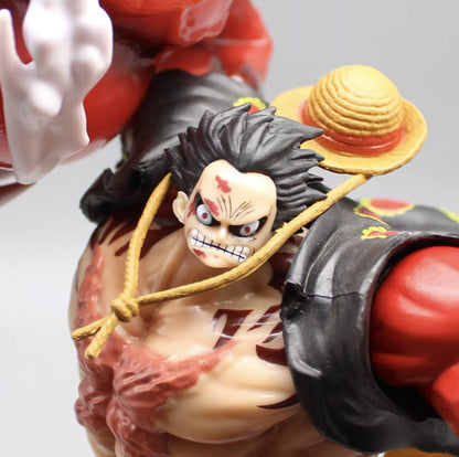 Action Figure Rubber One Piece Luffy 31cm Statua Monkey D. Rufy Gear 4 Nuovo