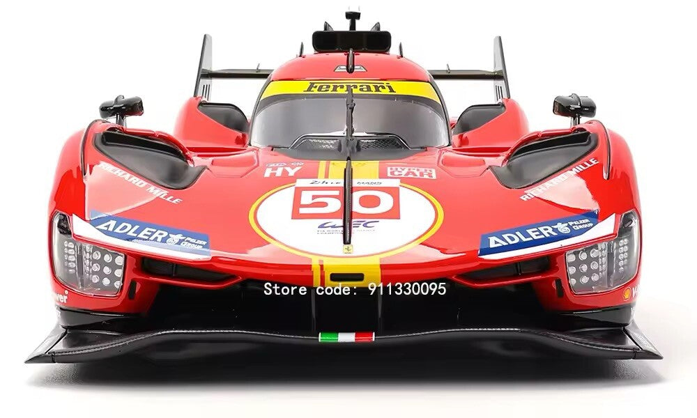 Ferrari 499P 50 24h Le Mans 2023 Scala 1:18 Burago Da Collezione Con Vetrina New