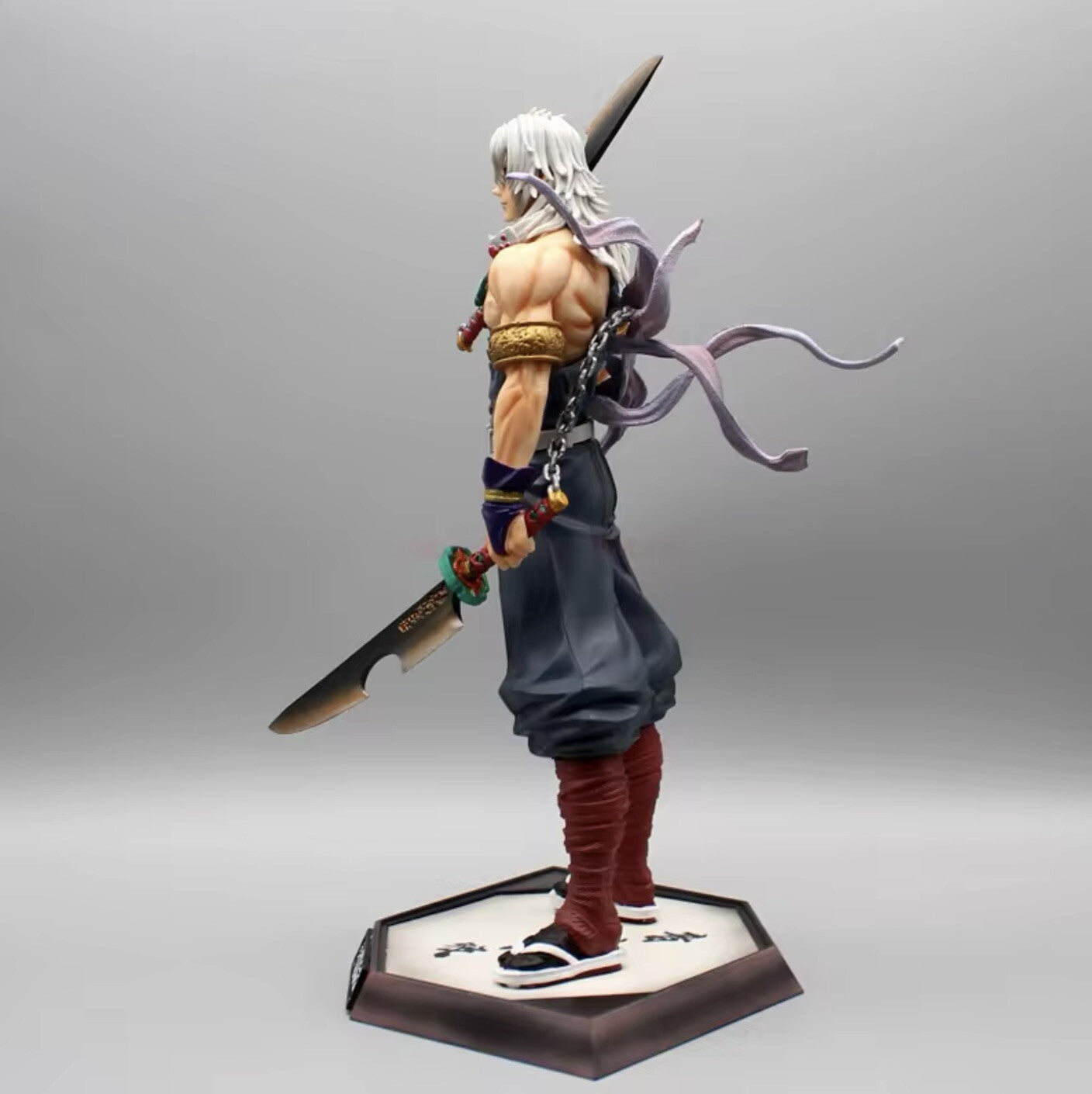 Action Figure Tengen Uzui Manga Demon Slayer 32cm new Statua Da Collezione Anime