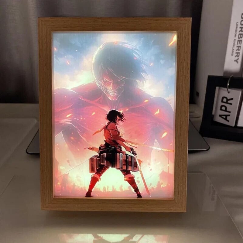 Quadro Luminoso Insegna Attack On Titan L’attacco Dei Giganti Corpo Di Ricerca