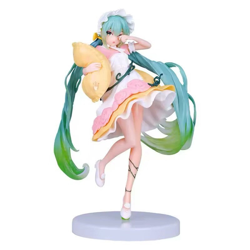 2 Action Figure Maid Vocaloid Hatsune Miku 20cm Statua Collezione Kawai Fortnite