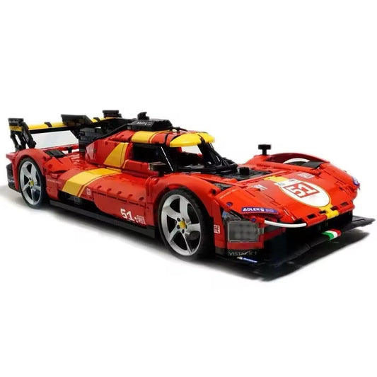 Ferrari 499P 51 Da Costruire 3875 Pezzi Le Mans 1:8 Mattoncini Technic Rossa New
