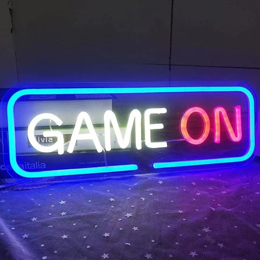 Luce Led Game On/On air neon, insegna Stanza giochi gamer Insegna luminosa Usb