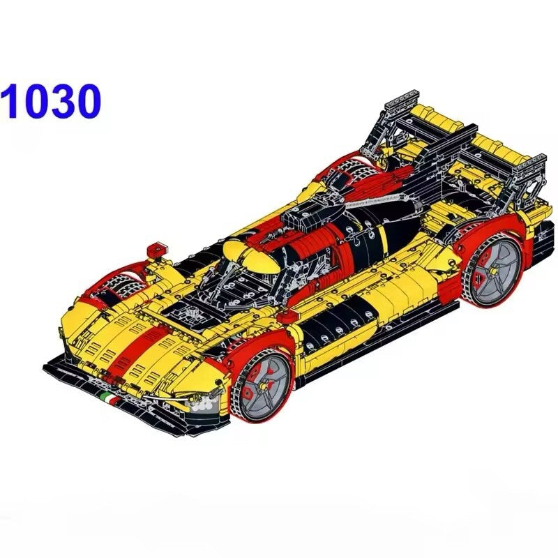 Ferrari 499P 51 Da Costruire 3876 Pezzi Le Mans 1:8 Mattoncini Technic Rossa New