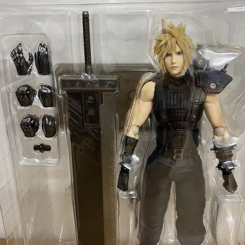 Action Figure Final Fantasy VII Statua Da Collezione Cloud Strife 25cm Nuovo