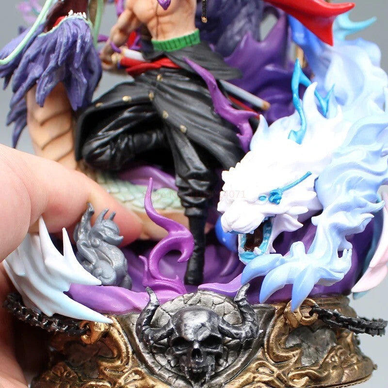 Action Figure One Piece Roronoa Zoro 21.5cm Statua Da Collezione Anime Manga