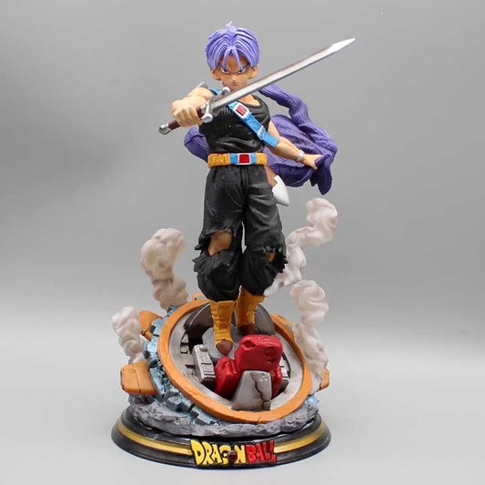 Action Figure Dragon Ball Z Trunks Con Spada 25cm Statua Da Collezione Anime