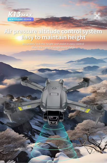 Drone K13 Max 4k Pieghevole Giocattolo HD Fotografia Gps Aerea Dual Camera Mini