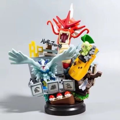 Action Figure Pokemon Statua Da Collezione 25cm Lugia Chikorita Gyarados Gameboy