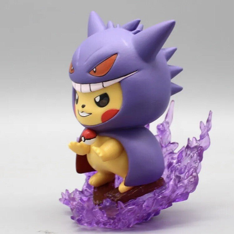 Action Figure Pokémon Pikachu Cosplay Gengar 12cm Statua Da Collezione Anime