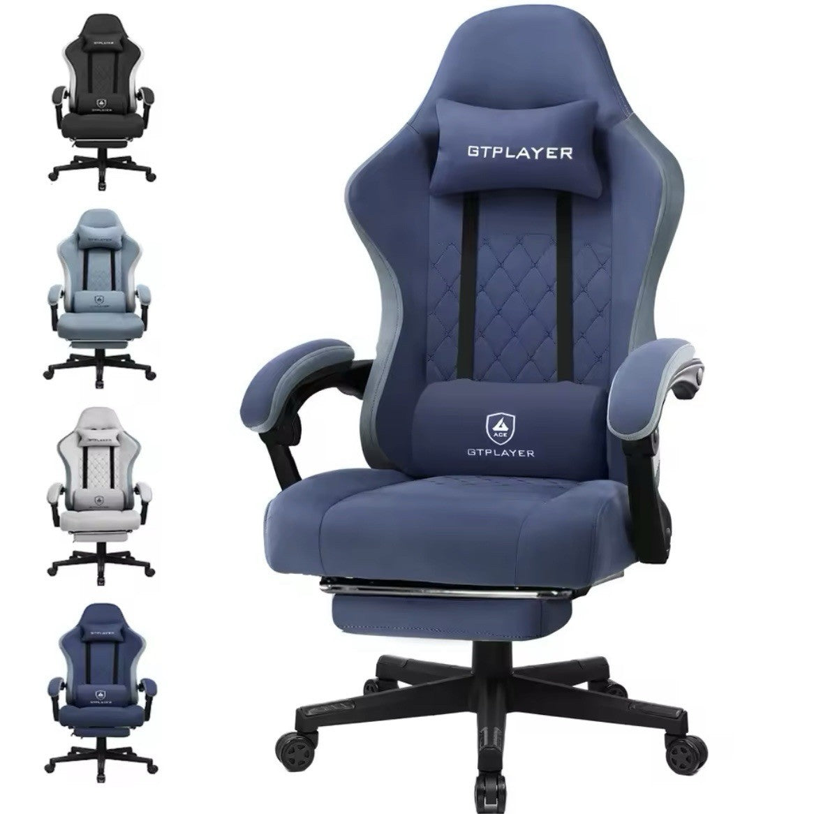 Sedia da Gaming Work Ufficio Ergonomica Reclinabile Poggiapiedi Gamer PC Console