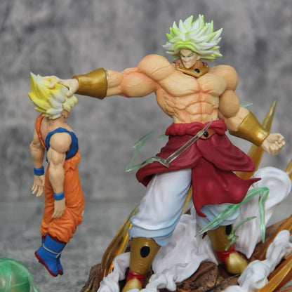 Action Figure Goku Sayan Contro Broly Dragon Ball Z 20cm Statua Da Collezione