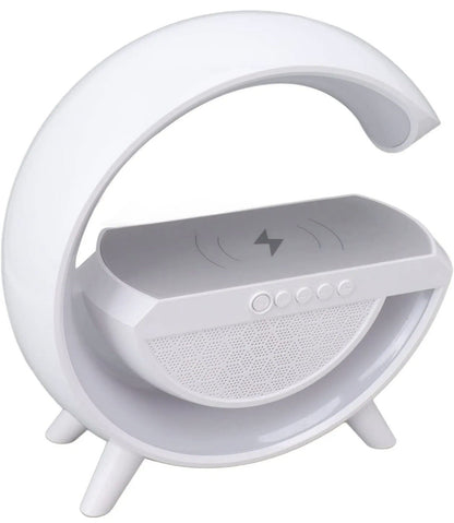Lampada da Tavolo 3-in-1 con Caricabatterie Wireless Altoparlante Luce Led Nuova