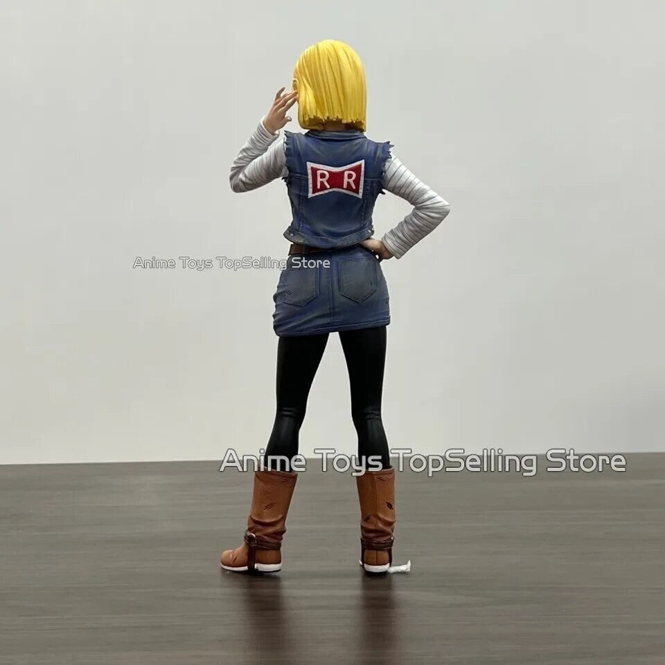 Action Figure Dragon Ball Z C-18 Androide 18 26cm Statua Da Collezione Anime