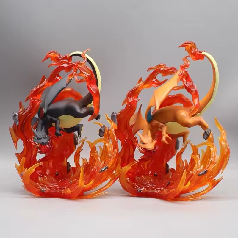 2 Action Figure Pokémon Dark Charizard 21cm Statua Collezione Black Anime Manga