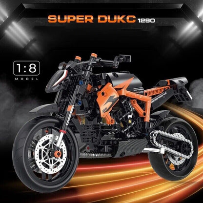 Moto Da Costruite Mattoncini Technic Ktm Scala 1:8 Arancione 579 Pezzi Nuova New