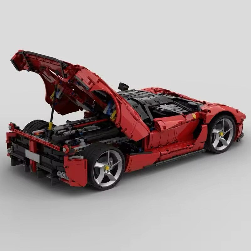 Ferrari La Ferrari Moc Costruire 3875 Pezzi Technic Scala 1:8 Mattoncini Rossa