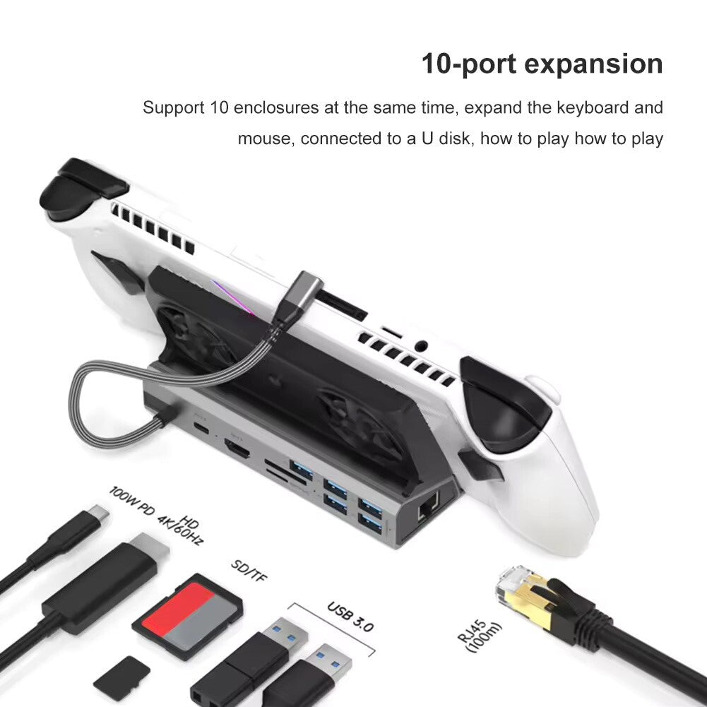 Handheld Dock Hub Usb Steam Deck Rog Ally Adattatore Legion Go 10Gbps Usb-c Asus