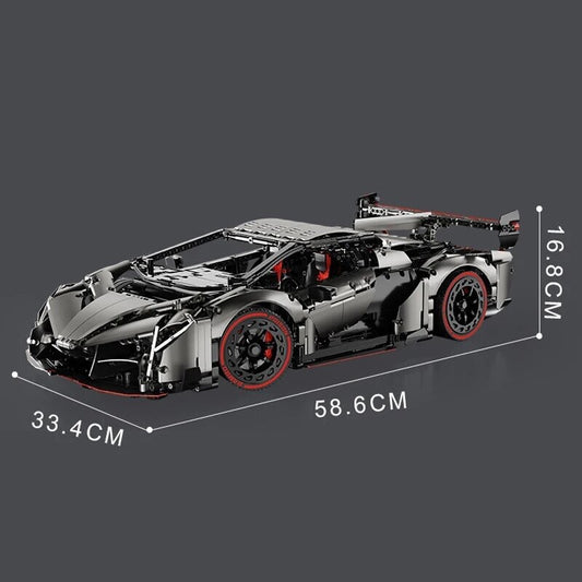 Lamborghini Veneno Da Costruire Mattoncini Technic 3711 Pezzi Nero Nuova New