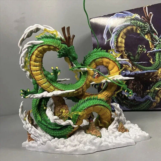 DragonBall Z Drago Shenron e Son Goku Statua Action Figure Anime Collezione 22cm