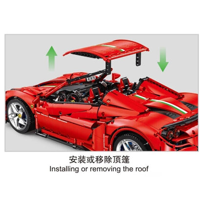 Ferrari F8 Da Costruire Mattoncini Technic 3781 Pezzi Rossi e Neri Nuova Moc New