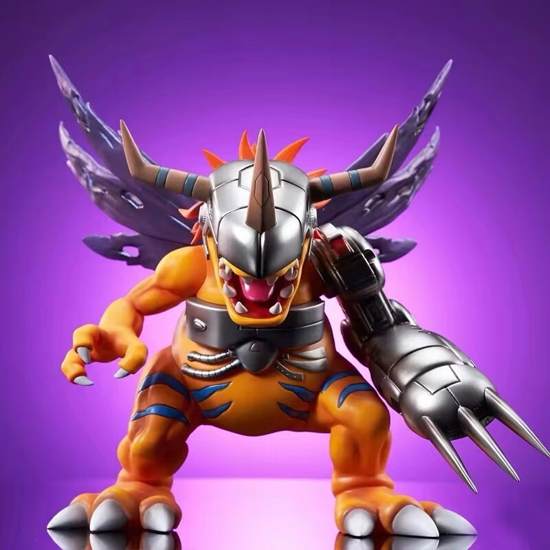 Action Figure Metal Greymon 20cm Digimon Adventure Statua Anime Manga Videogame