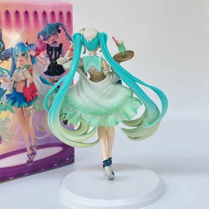 Action Figure Maid Vocaloid Hatsune Miku 18cm Statua Collezione Kawaii Fortnite