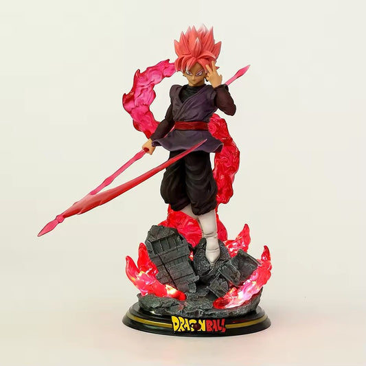 Action Figure Dragon Ball 28cm Goku Zamasu Rosa Anime Statua Luminosa Kakarot