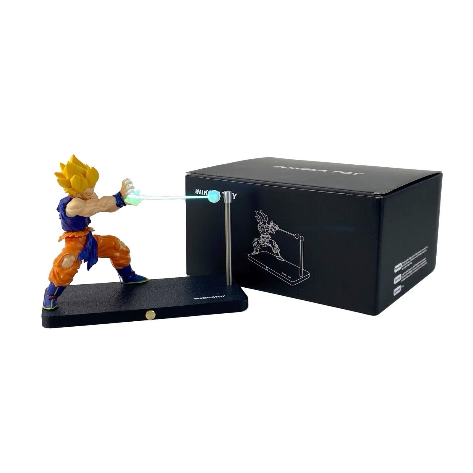 Action Figure Dragon Ball Z Goku Super Sayan Statua Kamehameha Collezione Anime