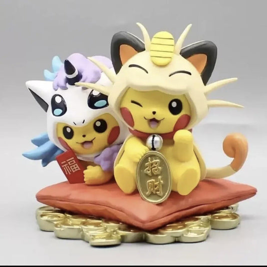 Action Figure Pokemon Statua Da Collezione 12cm Pikachu Meow Nuovo Gameboy
