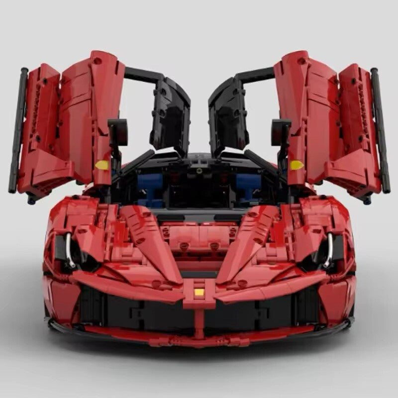 Ferrari La Ferrari Moc Costruire 3875 Pezzi Technic Scala 1:8 Mattoncini Rossa