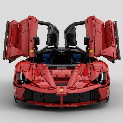 Ferrari La Ferrari Moc Costruire 3875 Pezzi Technic Scala 1:8 Mattoncini Rossa