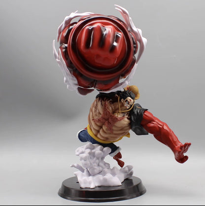 Action Figure Rubber One Piece Luffy 31cm Statua Monkey D. Rufy Gear 4 Nuovo