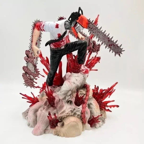 Action Figure Chainsaw Man Statua Da Collezione 28cm Nuova Denji Anime Manga