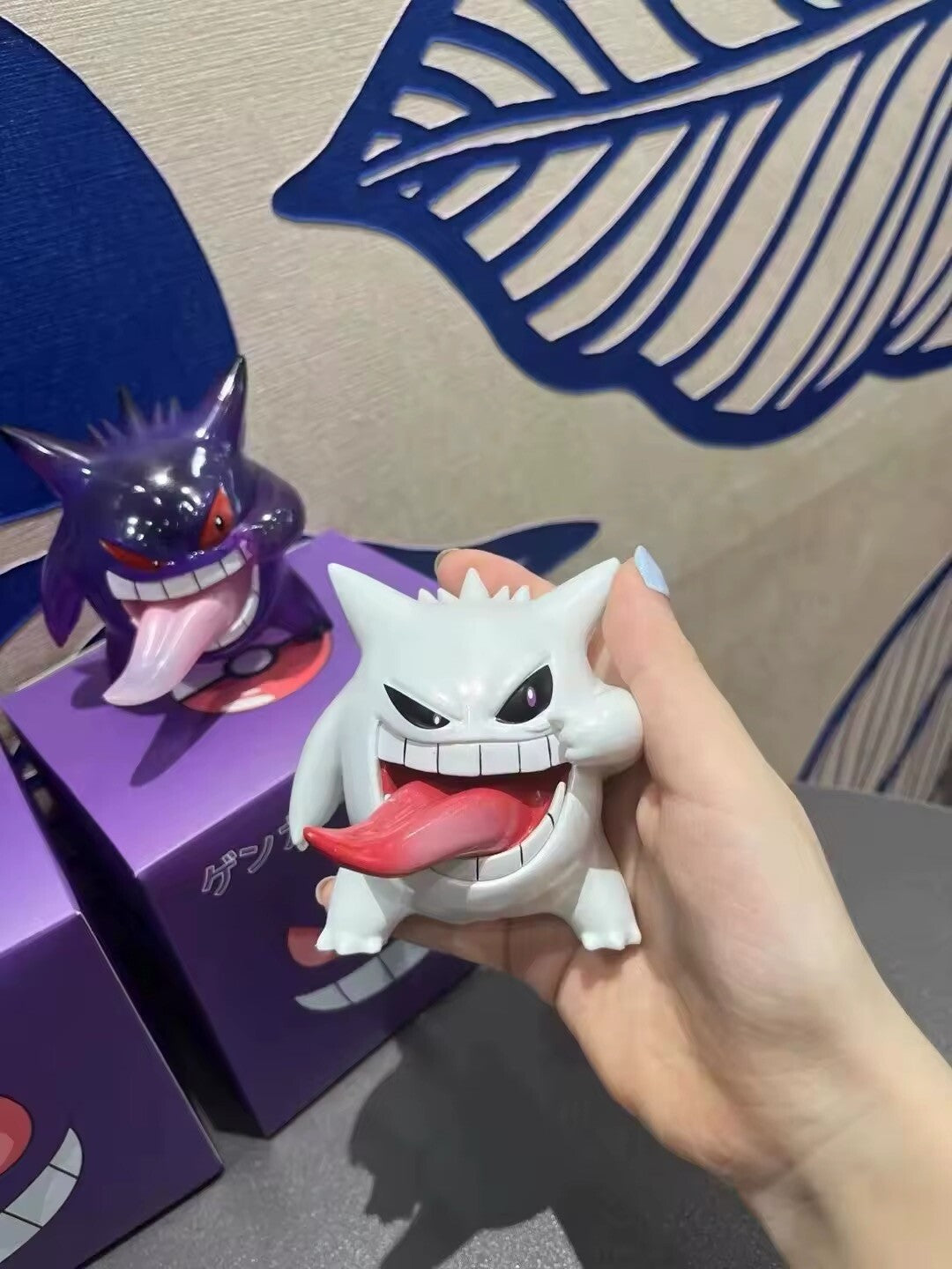 Action Figure Pokémon Gastly Gengar Shiny Evolution 9cm Da Collezione Anime New