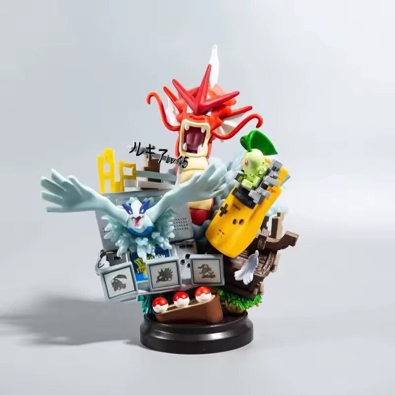 Action Figure Pokemon Statua Da Collezione 25cm Lugia Chikorita Gyarados Gameboy