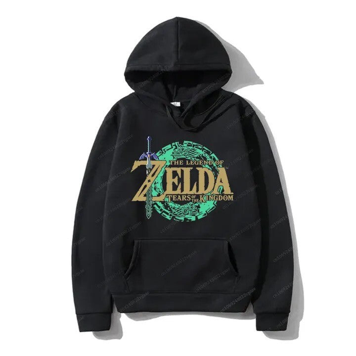 Felpa Con Cappuccio Zelda Breath of the Wild Game Streetwear Pullover Vestiti