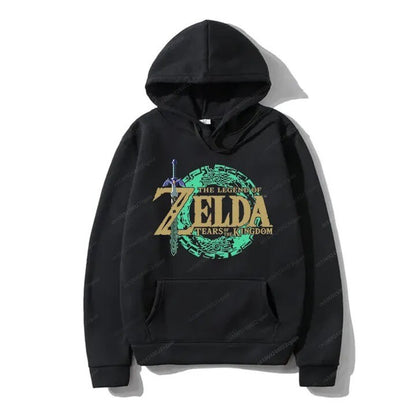 Felpa Con Cappuccio Zelda Breath of the Wild Game Streetwear Pullover Vestiti