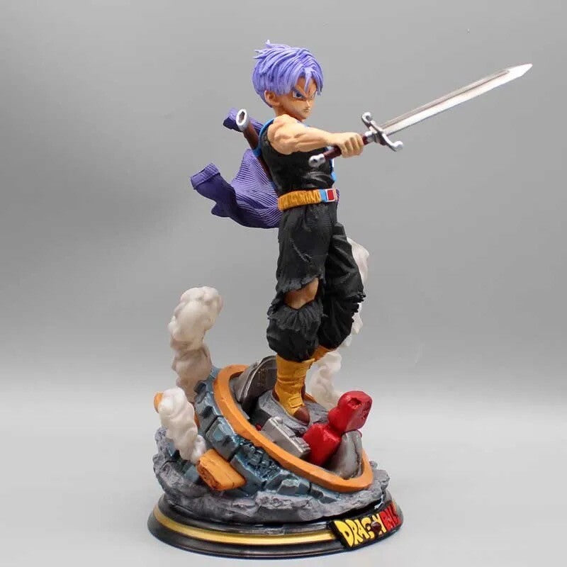 Action Figure Dragon Ball Z Trunks Con Spada 25cm Statua Da Collezione Anime