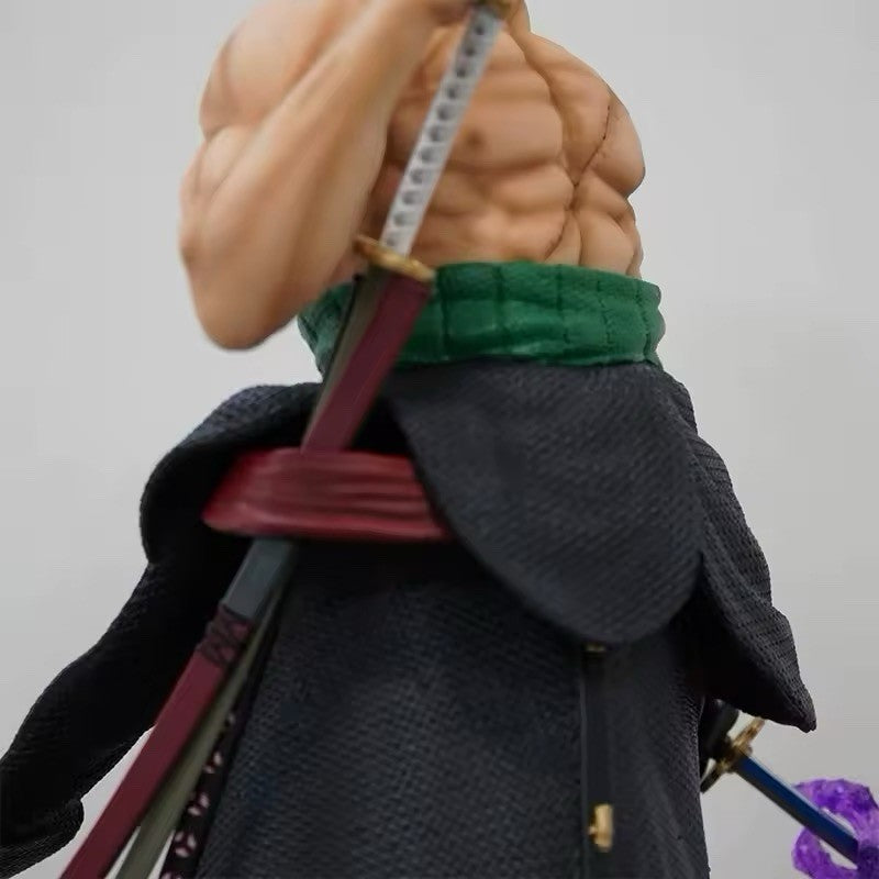 Action Figure One Piece Roronoa Zoro 50cm Statua Da Collezione Anime Grande